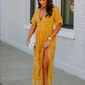 Nordstrom socialite romper with sheer outer skirt NWT size M mustard color